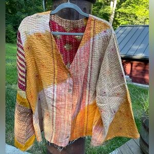 Kantha Bae Bell Sleeve Button Up